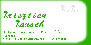 krisztian kausch business card